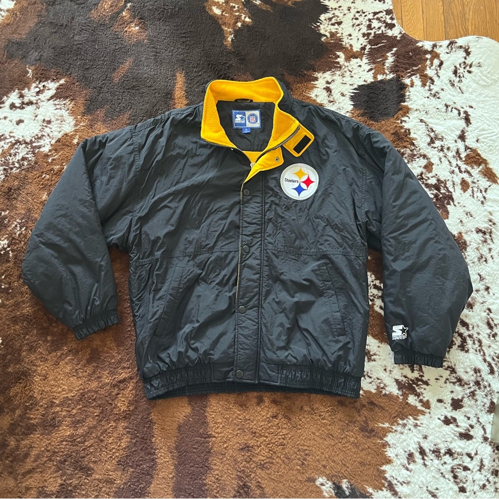 Rare VTG Deadstock Pittsburgh Steelers starter jacket windbreaker bomber